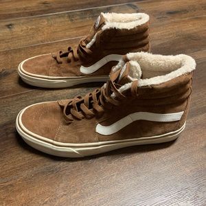 Vans Suede Sherpa Sk8-HI Brown/White Faix Fur 10.5